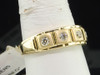 Mens 14K Yellow Gold Round Cut White Diamond Engagement Ring Wedding Band .50 Ct