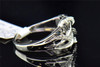 Black & White Diamond Fashion Ring Woven Criss Cross Round Cut 10K White Gold