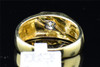 Diamond Solitaire Wedding Ring Mens 10K Yellow Gold Round Cut Band 0.27 Tcw.