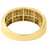 10K Yellow Gold Diamond Wedding Band Mens Prong Set 9mm Engagement Ring 0.47 Ct.