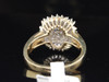 LADIES 14K YELLOW GOLD .78C BROWN DIAMOND CLUSTER RING