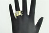 Diamond Trio Set Engagement Ring Wedding Band Round Pave 10K Yellow Gold 0.20 Ct