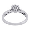 Diamond Solitaire Engagement Ring Ladies 14K White Gold Round Halo 0.50 Tcw.