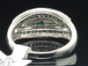 Blue Diamond Fashion Wedding Band 10K White Gold Cocktail Ring Women's 0.70 Ct.