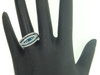 Blue Diamond Fashion Wedding Band 10K White Gold Cocktail Ring Women's 0.70 Ct.