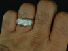 Mens 14K White Gold 2 Row Princess Cut Diamond Engagement Ring Wedding Band