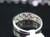 MENS 10K TWO TONE WHITE GOLD .25 CT DIAMOND ENGAGEMENT RING 7 STONE WEDDING BAND