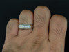 MENS 10K TWO TONE WHITE GOLD .25 CT DIAMOND ENGAGEMENT RING 7 STONE WEDDING BAND