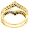 10K Yellow Gold Round Diamond Solitaire Engagement Wrap Enhancer Ring 0.34 Ctw.