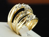 Marquise Diamond Trio Wedding Set Yellow Gold Matching 3 Piece Engagement Ring