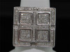 MENS .925 STERLING SILVER 0.60 CT PAVE DIAMOND PINKY RING