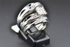 Diamond Trio Set Round Cut Engagement Ring Wedding Band 10K White Gold 0.58 Ct