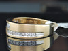 MENS YELLOW GOLD ROUND DIAMOND WEDDING BAND RING .50CT