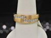 MENS YELLOW GOLD ROUND DIAMOND WEDDING BAND RING .50CT