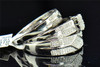 Diamond Trio Set His & Hers Matching Engagement Ring Wedding Band 10K White Gold