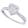 Diamond Promise Engagement Fashion Ring Heart Shape 10K Yellow Gold 0.13 Ct.