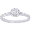 Diamond Promise Engagement Wedding Ring 10K White Gold Halo Style 1/4 Ct.