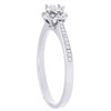 Diamond Promise Engagement Wedding Ring 10K White Gold Halo Style 1/4 Ct.