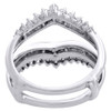 14K White Gold Baguette Diamond Enhancer Wrap Jacket Contour Wedding Ring 3/4 CT