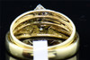 Diamond Solitaire Wedding Trio Set 10K Yellow Gold Engagement Ring 0.11 Tcw.