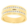 Diamond Wedding Band 14K Yellow Gold Mens Round Cut Engagement Ring 0.52 Ct.