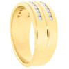 Diamond Wedding Band 14K Yellow Gold Mens Round Cut Engagement Ring 0.52 Ct.