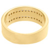 Diamond Wedding Band 14K Yellow Gold Mens Round Cut Engagement Ring 0.52 Ct.