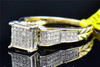 Ladies 10K Yellow Gold Round Cut Diamond Engagement Fashion Cocktail Pave Ring
