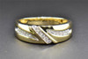 14K Yellow Gold Diamond Wedding Band Round Cut Mens Engagement Ring 0.24 CT