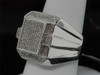 MENS .925 STERLING SILVER .50 CT PAVE DIAMOND PINKY RING