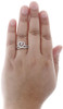 Diamond Heart Cocktail Ring Ladies 10K White Gold Round Pave Fashion 0.15 Tcw.