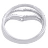 10K White Gold Diamond Ladies Pointed Contour Fashion Right Hand Ring .40 Ct