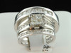 Diamond Trio Set His Hers Matching Engagement Ring Wedding Band 14K White Gold