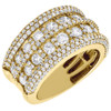 Diamond Wedding Anniversary Band 14K Yellow Gold Round Cut Fashion Ring 3.08 Ct.