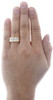 14K Yellow Gold Mens Princess Cut Diamond Wedding Band Invisible Set Ring 2 Ct.