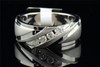 Mens 10K White Gold 4 Stone Round Diamond Engagement Ring Wedding Band 0.35 Ct.