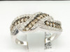 Ladies 10K White Gold .75 Ct. Round Cut Brown Champagne Diamond Engagement Ring