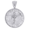 Diamond Jesus Pendant Mens .925 Sterling Silver Medallion Charm 0.60 Tcw.