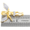 Diamond Angel Pendant 10K Yellow Gold Round Pave Charm 0.40 CT.