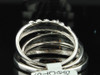 10k White Gold Round Cut Diamond Engagement Ring Wedding Band Trio Set 1/10 Ct.