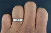 Diamond Wedding Band 10K White Gold Round Cut Mens Engagement Ring 0.16 Ct