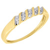 10K Yellow Gold Diamond Engagement Ring Wedding Band Trio Bridal Set .10 Ct.