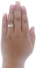 10K Yellow Gold Diamond Engagement Ring Wedding Band Trio Bridal Set .10 Ct.