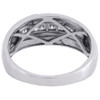 Diamond Wedding Band 10K White Gold Mens Channel Set Anniversary Ring 0.50 Ct.