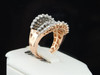 10K LADIES ROSE PINK GOLD CHAMPAGNE BROWN DIAMOND ENGAGEMENT WEDDING RING BAND