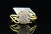 Diamond Cocktail Ring Ladies 10K Yellow Gold Round Cut Cluster Design 0.15 Tcw.