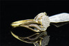 Diamond Cocktail Ring Ladies 10K Yellow Gold Round Cut Cluster Design 0.15 Tcw.