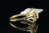 Diamond Cocktail Ring Ladies 10K Yellow Gold Round Cut Cluster Design 0.15 Tcw.