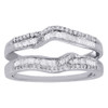 10K White Gold Baguette Diamond Enhancer Wrap Band Solitaire Ring Jacket 1/2 CT.