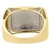 10K Yellow Gold Genuine Round Diamond Domed Pinky Ring Mens Pave Band 0.50 Ct.